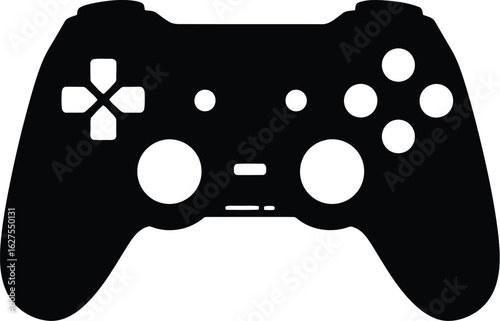 Vector illustration of gamepad icon isolated on white background, a controller for video games and entertainment