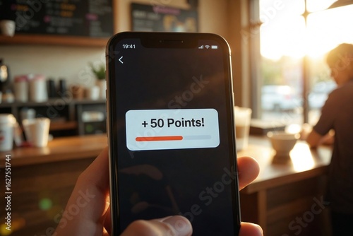 Gamification in Loyalty: Purchase Confirmation and Reward Notification on Smartphone Screen