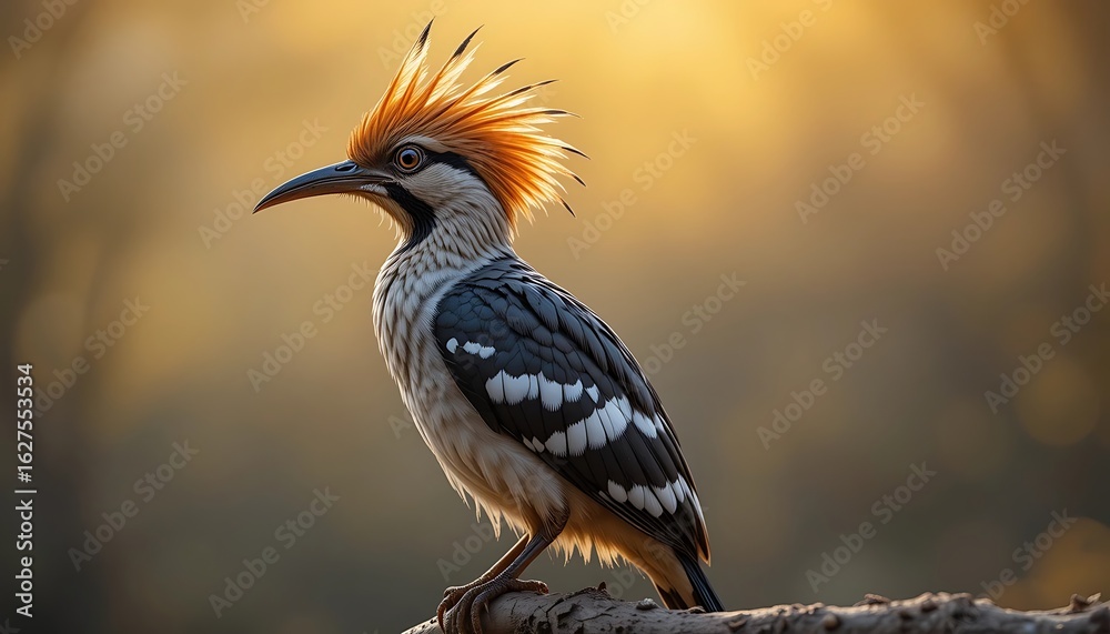 Fototapeta premium Golden-Crested Bird Wildlife Photography - Wildlife photography