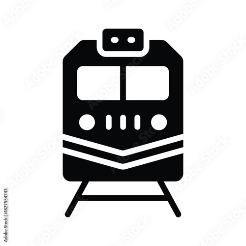 Premium glyph icon of local travel city tram