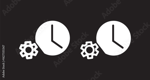 testing time icon thin flat outline style vector sign. testing time icon thin outline logo mark set. Vector isolated elements concept. 
