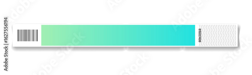 Wristband bracelet event access. Mock up paper hand band. Sticky hand entrance event paper bracelet isolated on a transparent background.