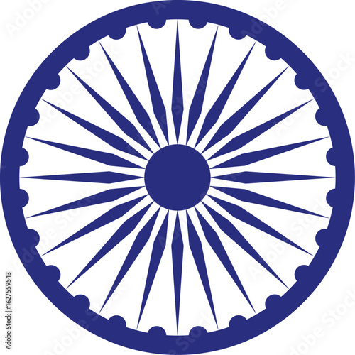 Icon of Ashok Chakra EPS Vector. Indian flag ashok chakra. illustration vector icon of ashoka chakra easy to use and edit