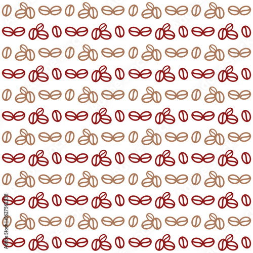 Coffee beans seamless pattern Vector illustration
