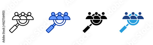 Recruitment icon sheet multiple style collection