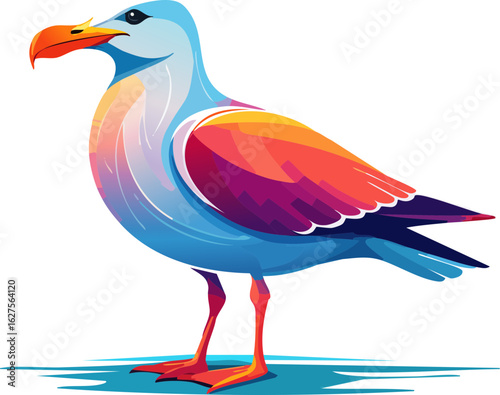 Bir martının vektör çizimi