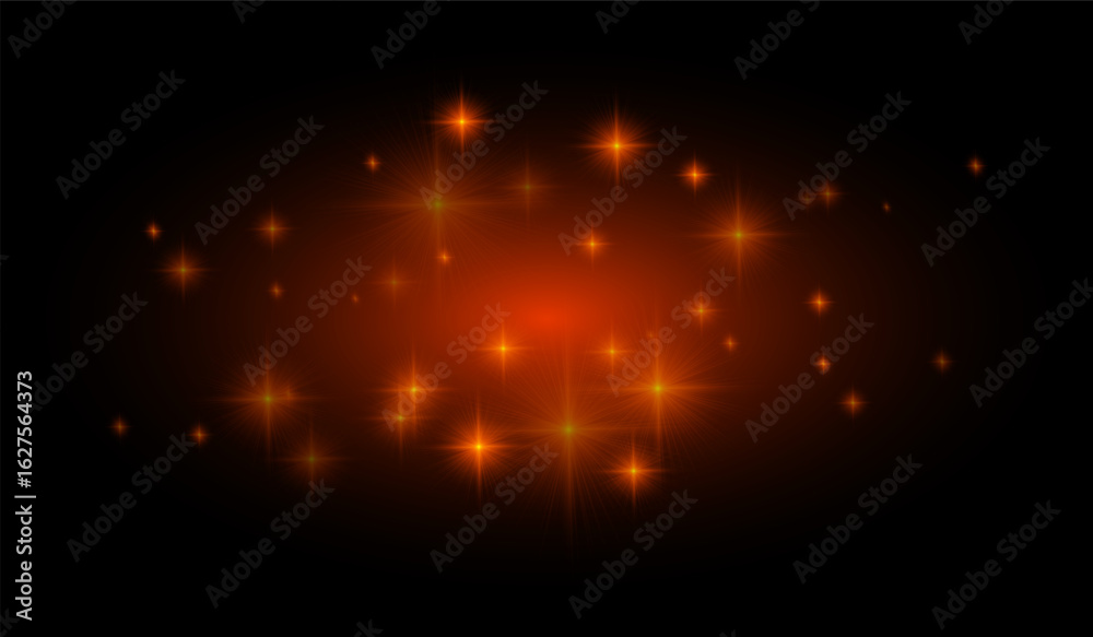 Fototapeta premium Bright, star-shaped bursts with radiating beams and soft glow for overlay, celebration, or festive backgrounds in graphic and visual design projects.