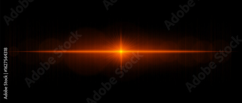 Horizontal starburst with bright central point and vivid radiating beams, great for backgrounds, overlays, highlights, and visual accents.
