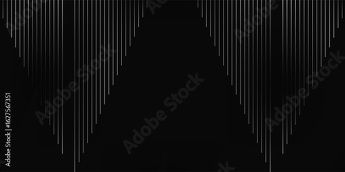 Black abstract background design. Premium stripe texture for banner business backdrop. Modern pattern simple art