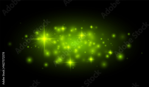 Starburst flares and glowing dots fill the scene, making this design suitable for overlays, digital artwork, and celebratory backgrounds.