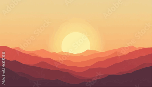 sunrise in mountains