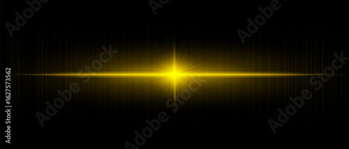 Horizontal flare with soft beams and fine light streaks, ideal for overlays, digital design, modern effects, and visual highlights in creative projects.