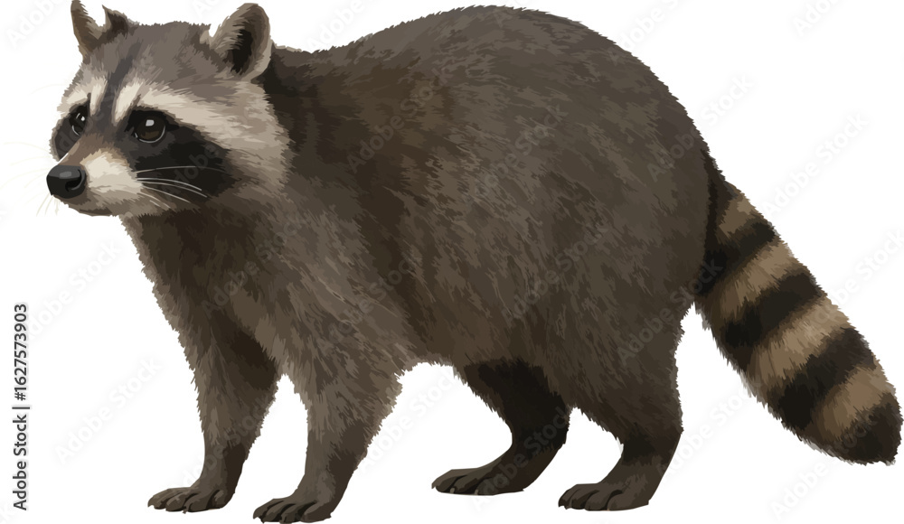 Fototapeta premium Raccoon Realistic Render