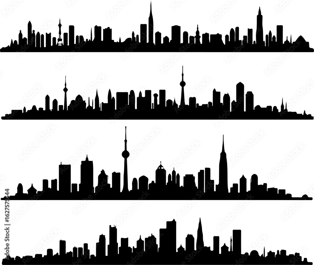 Obraz premium Cityscape Silhouettes Collection