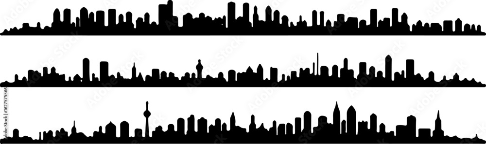 Fototapeta premium Cityscape Silhouettes Collection
