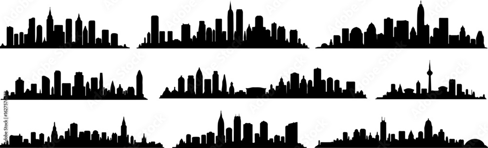 Obraz premium Cityscape Silhouettes Collection