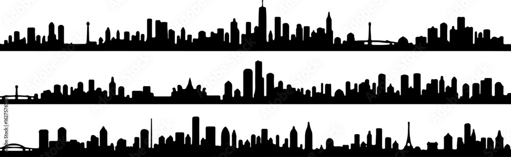 Obraz premium Cityscape Silhouettes Collection