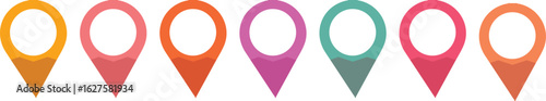 map Location pin icons set. modern map marker collection. Pinpoint. Location pin icon. Map pin place marker. map marker pointer icon. gps  iocation symbol
a colorful 