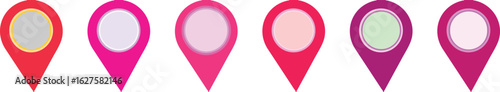 Location map pin icons set. Modern map marker collection. Pinpoint. Location pin icon. Map pin place marker. Map marker pointer icon Design can use for web and mobile app. Vector illustration