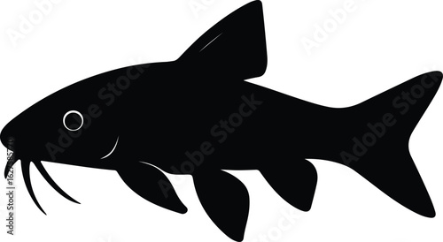 Silhouette Corydoras fish pet silhouette icon vector illustrator