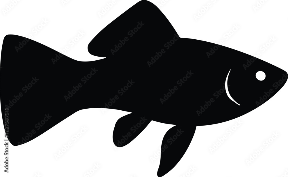 Silhouette fish graphic simple design aquatic pet vector illustrator Silhouette fish graphic simple design aquatic pet vector illustrator