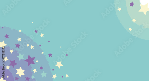 Pastel star confetti pattern on a light teal background. Abstract design with a multitude of different colored stars, suitable for a website background or social media post.
