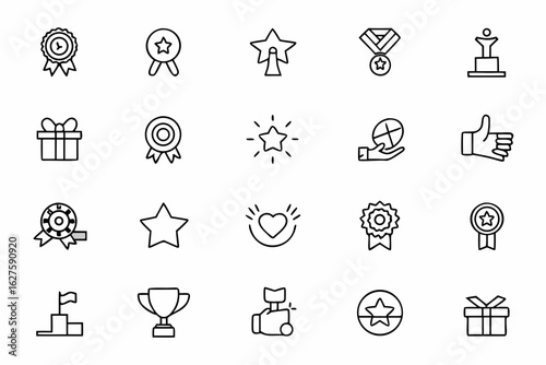 A premium one-line art set centered around rewarding effort and celebrating achievement — beautifully minimal and scalable for all creative uses