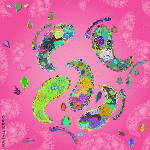 Seamless vector floral pattern in doodle style with flowers. Gentle, tender floral background. Flowers on pleasant colors. Seamless pattern.