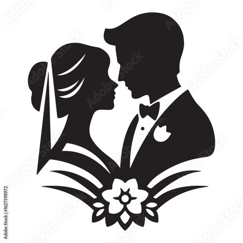 wedding couple silhouette