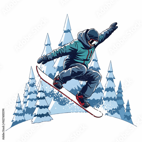 snowboarder jumping in the air
