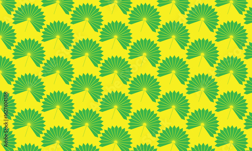 Seamless vector pattern with green leaves, perfect for a spring or summer floral background