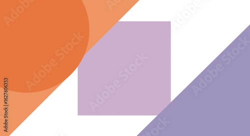 Abstract geometric shapes with pastel colours in a modern design. Geometric shapes with no subject or demographic present, creating a neutral background.