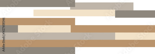 A modern, geometric design featuring horizontal bands of beige, tan, and gray tones. Excellent for use in advertisements, websites, or editorial design.