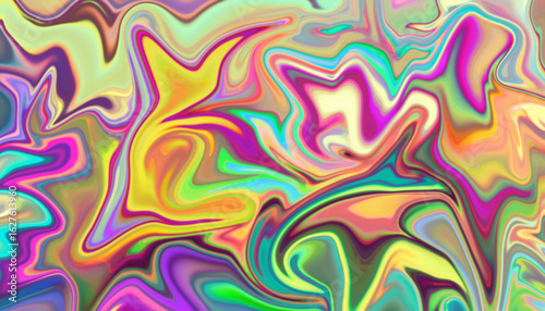 Wallpaper Mural Colorful Neon Pastel Fluid Swirl Abstract Art with Rainbow Tones Torontodigital.ca