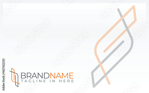 Letter H logo formed with simple line