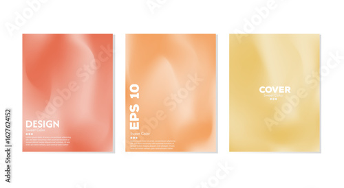 A collection of creative abstract backgrounds with colorful wavy textures. A combination of light and dark. Minimalist pastel color designs.
