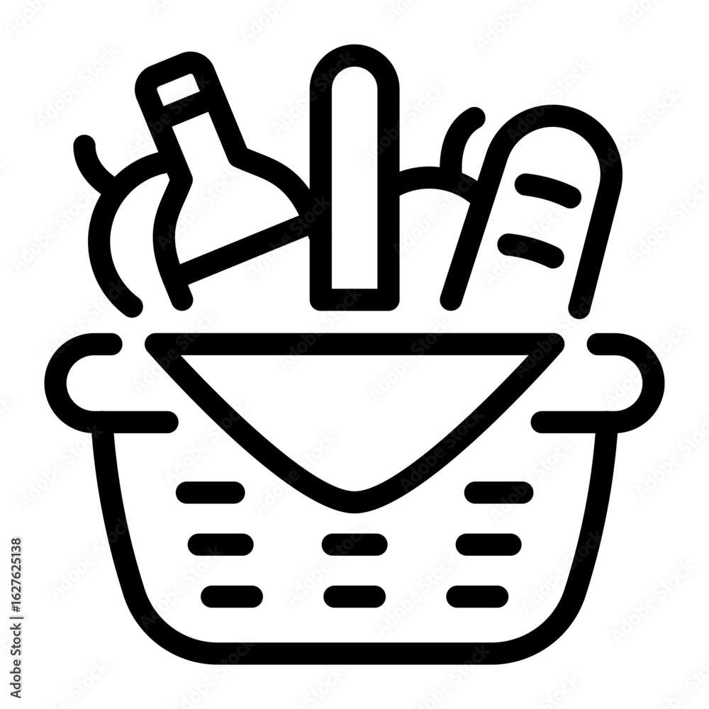 Obraz premium This Picnic Basket icon is suitable for Autumn Season, etc.