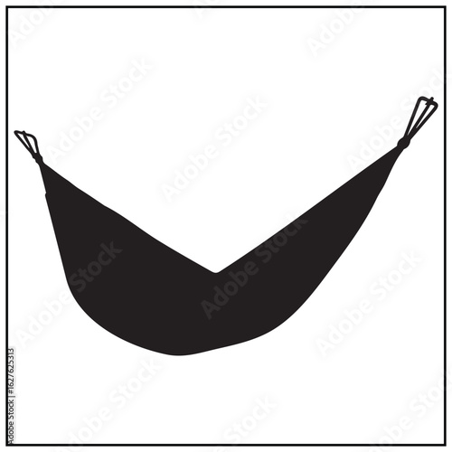 Vector art of black hammock isolated on white background