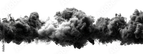 Dark, billowing smoke clouds