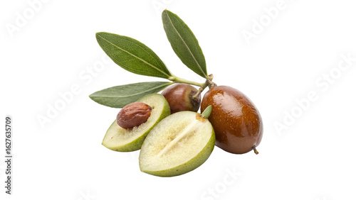 jojoba fruit isolated on transparent background 