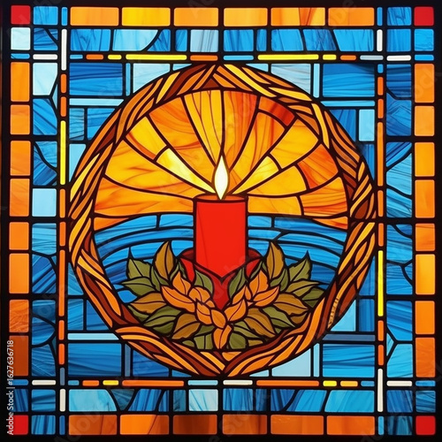 chatbud22312_square_stained_glass_with_a_christmas_