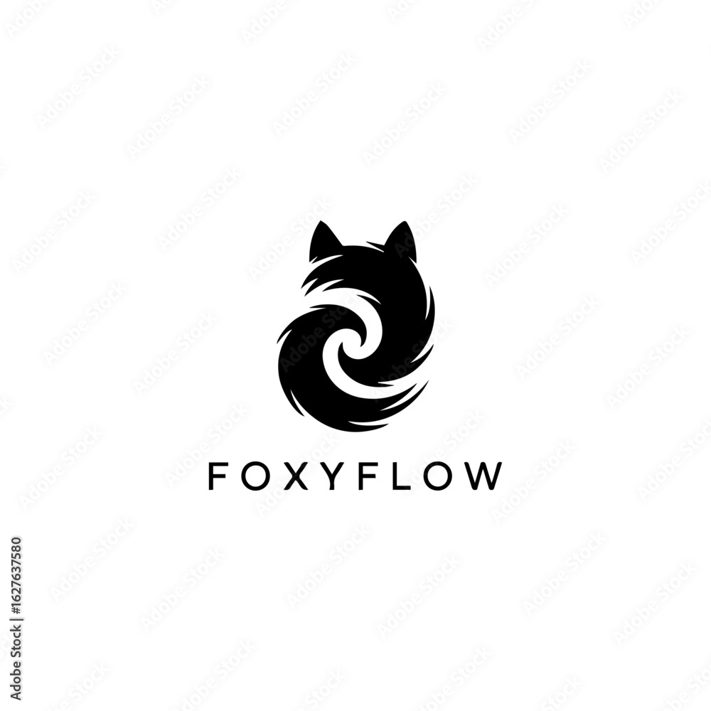 Obraz premium Fox logo , logo, vector, icon, design, business, symbol, sign, illustration, art, concept, company, bird, element, love, card, beauty, shape, color, decoration, web, flower, silhouette, template, bran