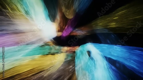 Abstract vibrant swirling colours