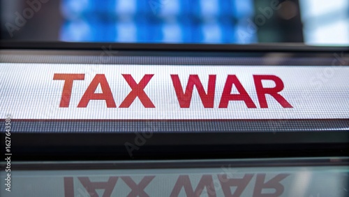 tax+rate+debate Sign displaying 