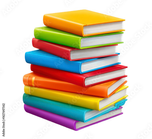 Wallpaper Mural Stack of colorful books (12) Torontodigital.ca