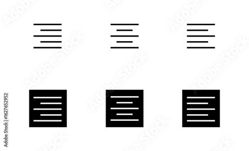 Set of formatting icon, Content, paragraph Symbol icon