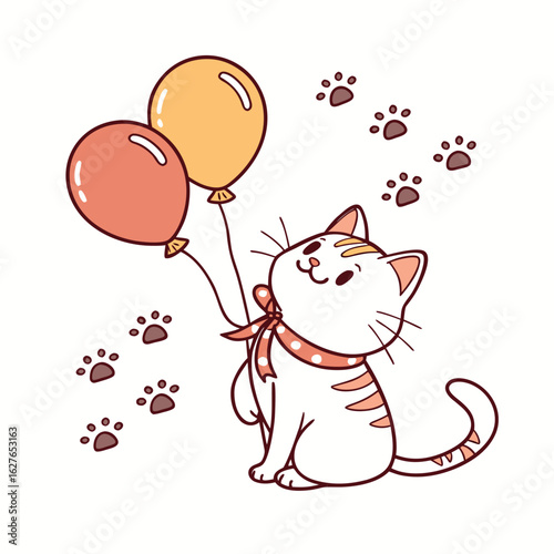 Purr in Outline icon vector on white back round