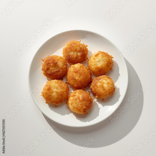 Indonesian specialty perkedel food made from flour and filled with processed chicken meat