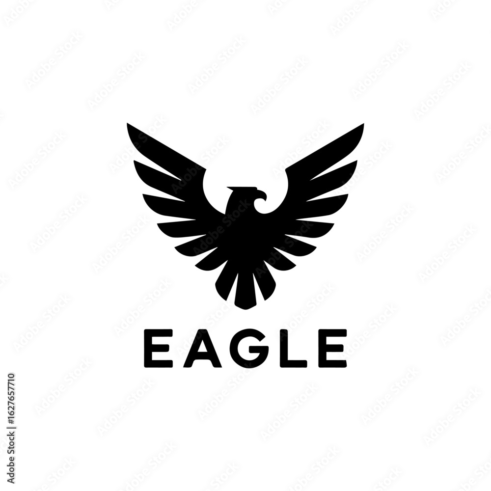 Obraz premium Eagle logo , bird, vector, eagle, wing, wings, design, symbol, love, heart, tattoo, illustration, silhouette, icon, angel, flying, dove, art, pigeon, animal, logo, feather, sign, freedom, fly, peace