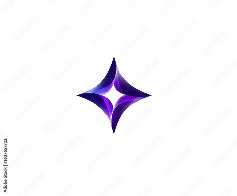 Obraz premium Purple, glowing diamond shape